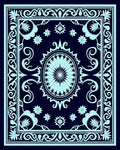 Art Nouveau Floral Medallion Design Rug