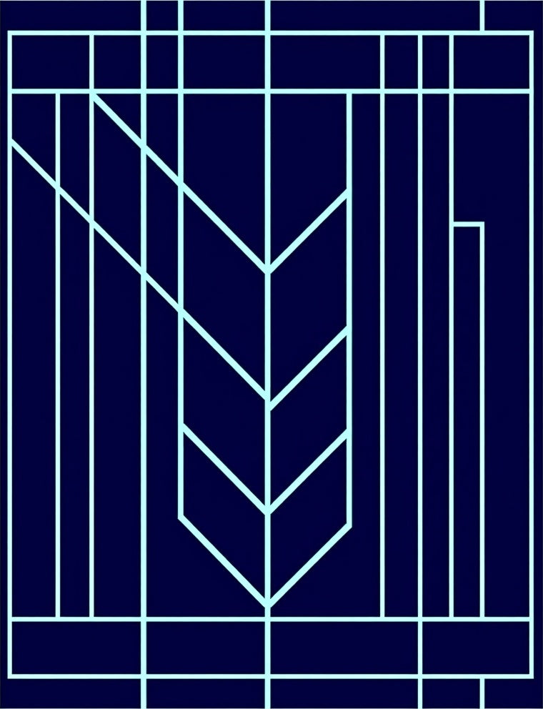 Art Deco Graphic Geometric Lines Rug