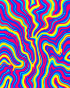 Vibrant Swirl Marble Pattern Rug