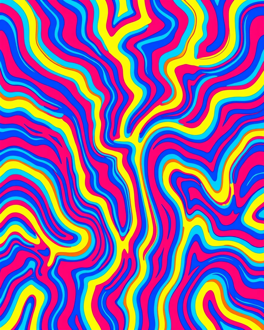Vibrant Swirl Marble Pattern Rug