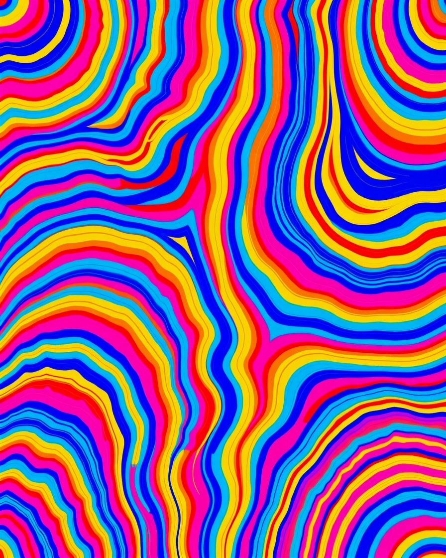 Vibrant Swirl Pattern Rug