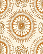 Mandala Style Sunburst Pattern Rug