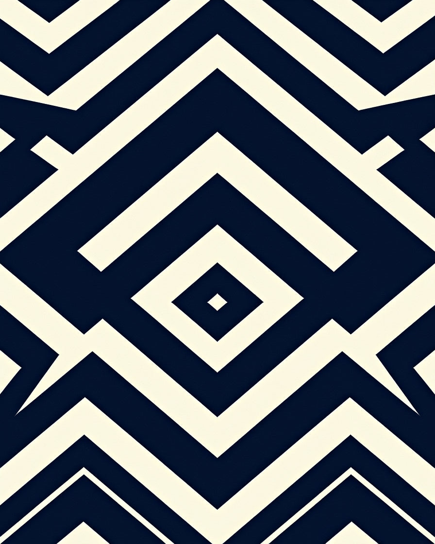 Abstract Geometric Maze Pattern Rug
