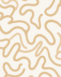 Beige Wavy Organic Lines Rug