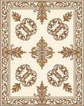 Ornate Floral Scrollwork Design Rug