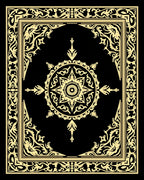 Intricate Mandala Frame Design Rug