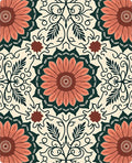 Floral Mandala Inspired Pattern Design Rug