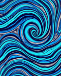 Swirling Blue Abstract Nature Rug