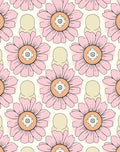 Retro Pink Flower Pattern Design Rug