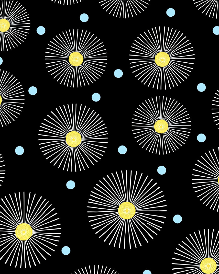 Abstract Sunburst Pattern Design Rug