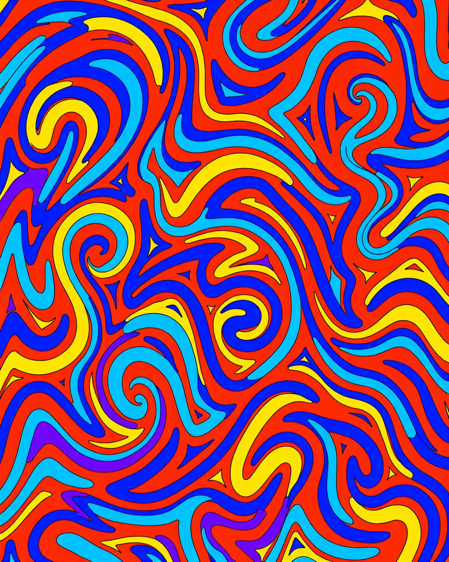 Vibrant Swirl Abstract Pattern Rug