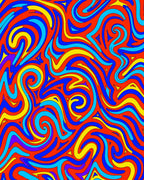 Vibrant Swirl Abstract Pattern Rug