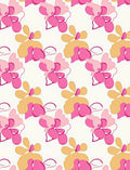 Abstract Floral Pattern with Pink Gold Hues Rug