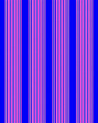 Bold Pink Blue Striped Pattern Rug