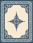 Ornate Floral Border and Center Star Rug