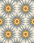 Sunburst Starburst Pattern Design Rug