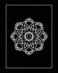 Monochromatic Mandala Bloom Pattern Rug