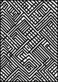 Bold Geometric Maze Pattern Rug