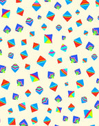 Abstract Colorful Diamond Pattern Rug