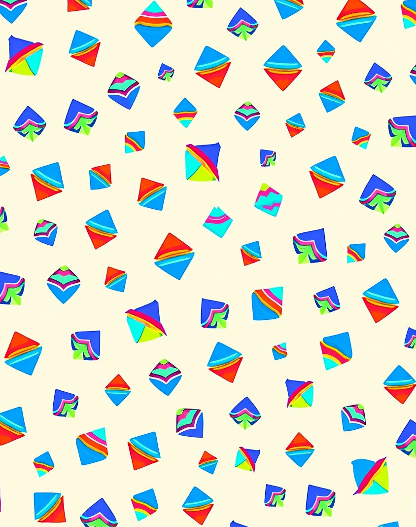 Abstract Colorful Diamond Pattern Rug