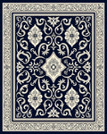 Classic Floral Scrollwork Damask Rug