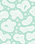 Abstract Organic Forms Flowers Rug
