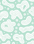 Abstract Organic Forms Flowers Rug
