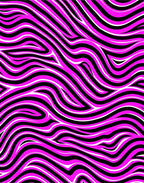 Bold Pink and Black Wavy Lines Rug