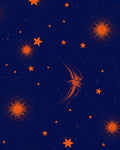 Celestial Sunburst Star Pattern Rug