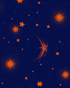Celestial Sunburst Star Pattern Rug