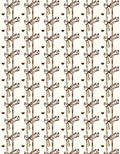 Cream and Brown Vertical Reversible Rug
