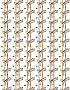 Cream and Brown Vertical Reversible Rug