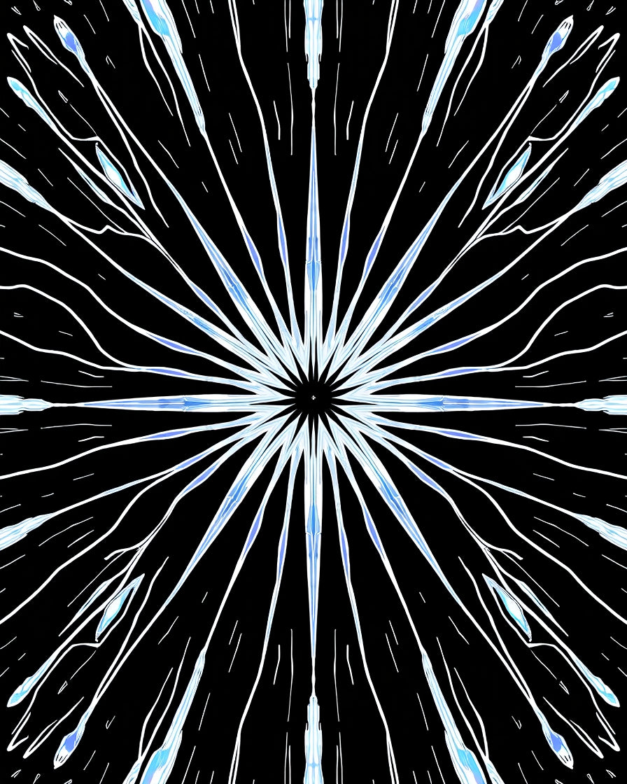 Radial Burst Abstract Design Rug