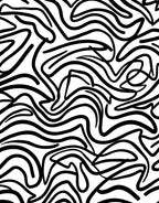 Bold Black Wavy Stripe Pattern Rug