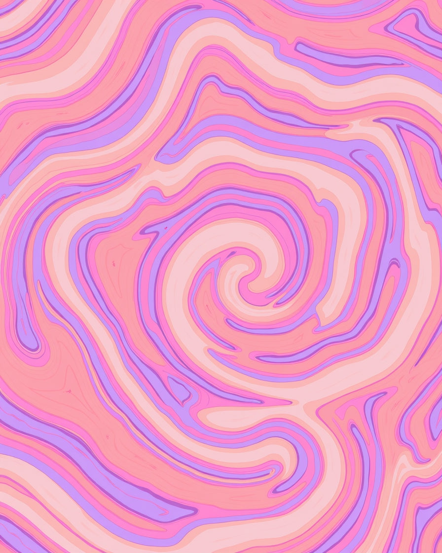 Swirling Pink Purple Marble Pattern Rug