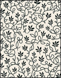 Vine And Leaf Swirl Pattern Rug