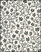 Vine And Leaf Swirl Pattern Rug