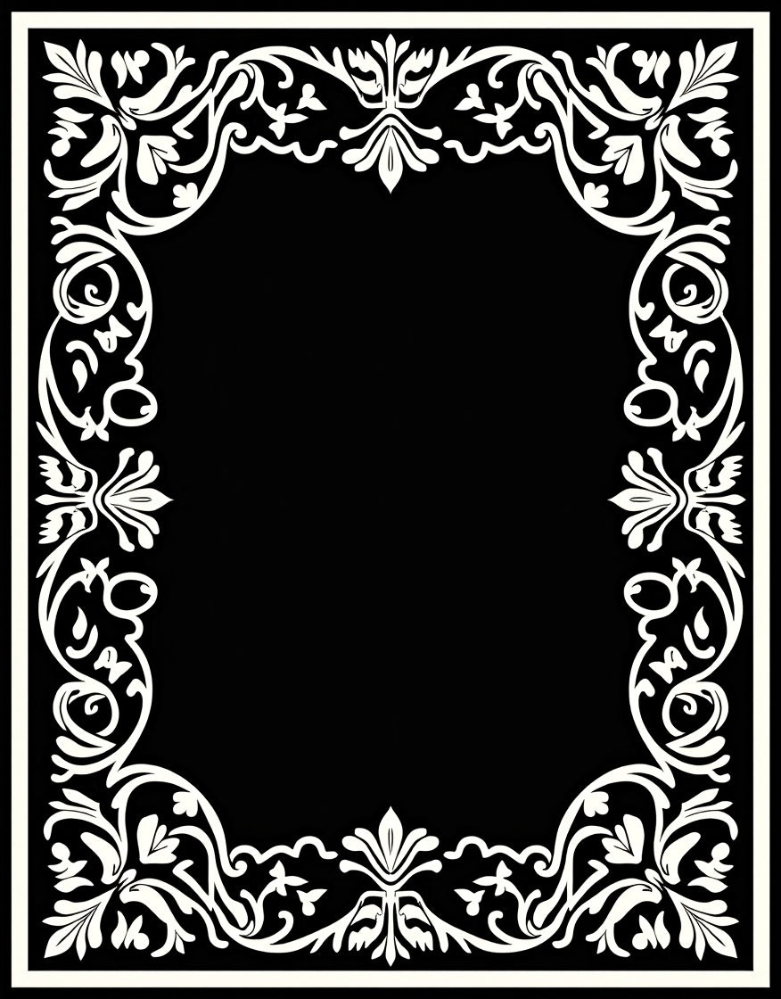 Intricate Filigree Border Design Rug