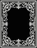 Intricate Filigree Border Design Rug