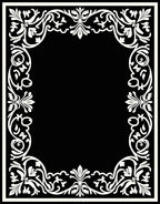 Intricate Filigree Border Design Rug