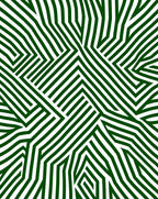 Graphic Green Geometric Maze Rug