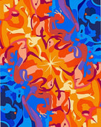 Blazing Sunburst Abstract Pattern Rug