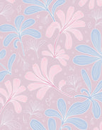 Pastel Floral Sketch Pattern Rug