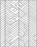 Geometric Herringbone Linear Design Rug