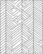 Geometric Herringbone Linear Design Rug