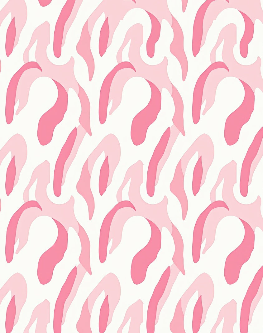 Soft Pink Organic Brushstroke Pattern Rug