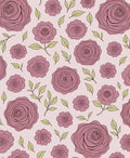 Rose Garden Pattern With Leaves Rug