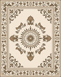 Classic Floral Medallion Border Rug