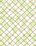 Thin Lattice Green Floral Design Rug