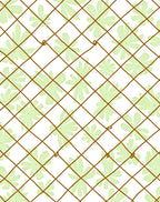 Thin Lattice Green Floral Design Rug
